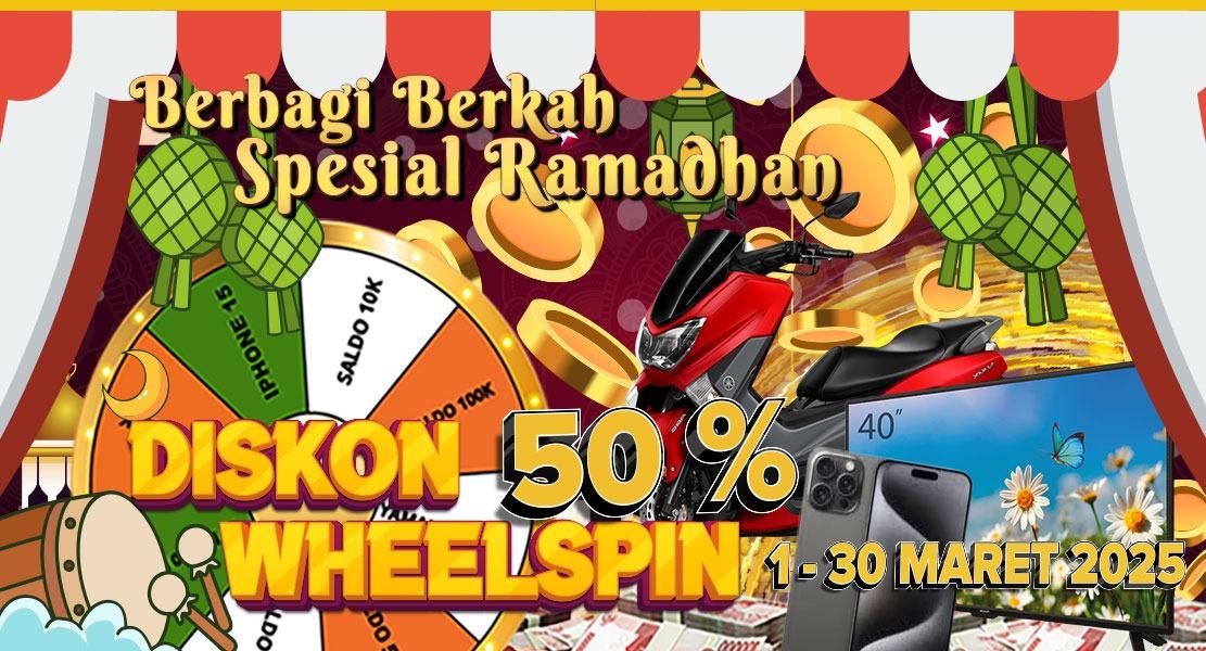 Gajah138 Special Ramadhan Diskon Wheelspin 50%