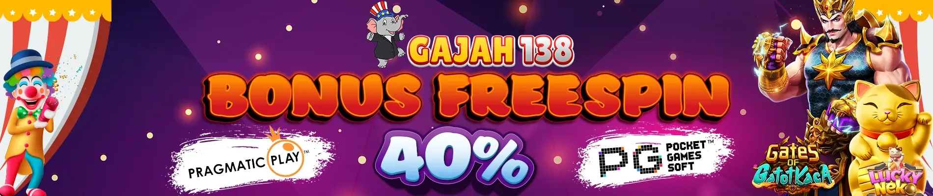 BONUS FREESPIN 40% PRAGMATIC & PG SOFT