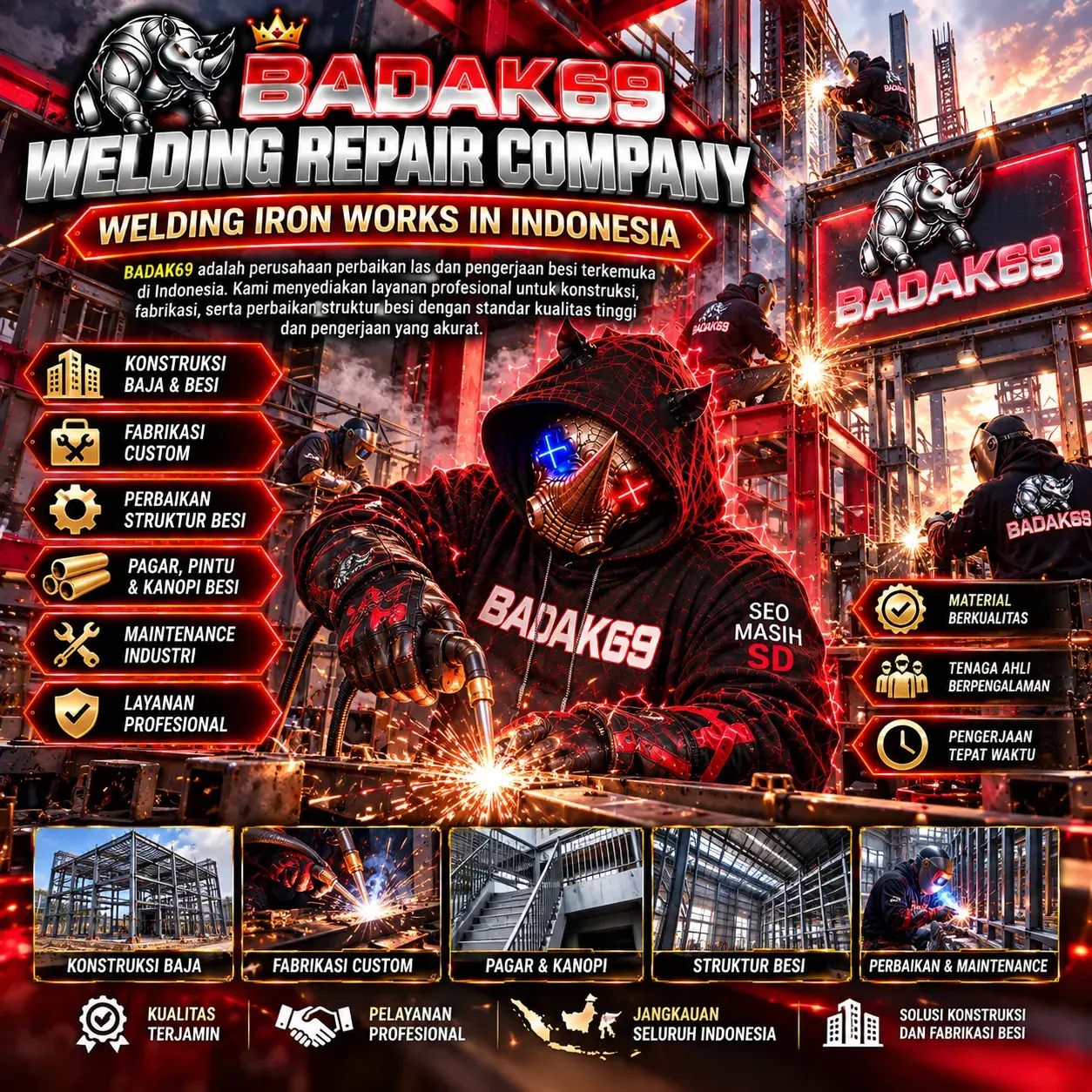 Galeri foto BADAK69: Welding Repair Company Welding Iron Works in Indonesia di Jakarta