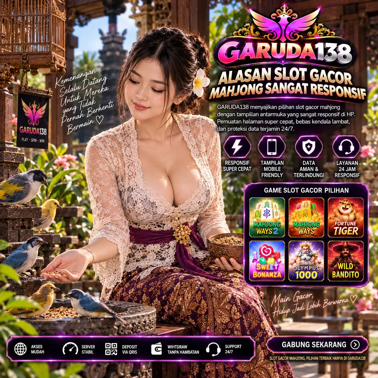 GARUDA138: Alasan Slot Gacor Mahjong Sangat Responsif