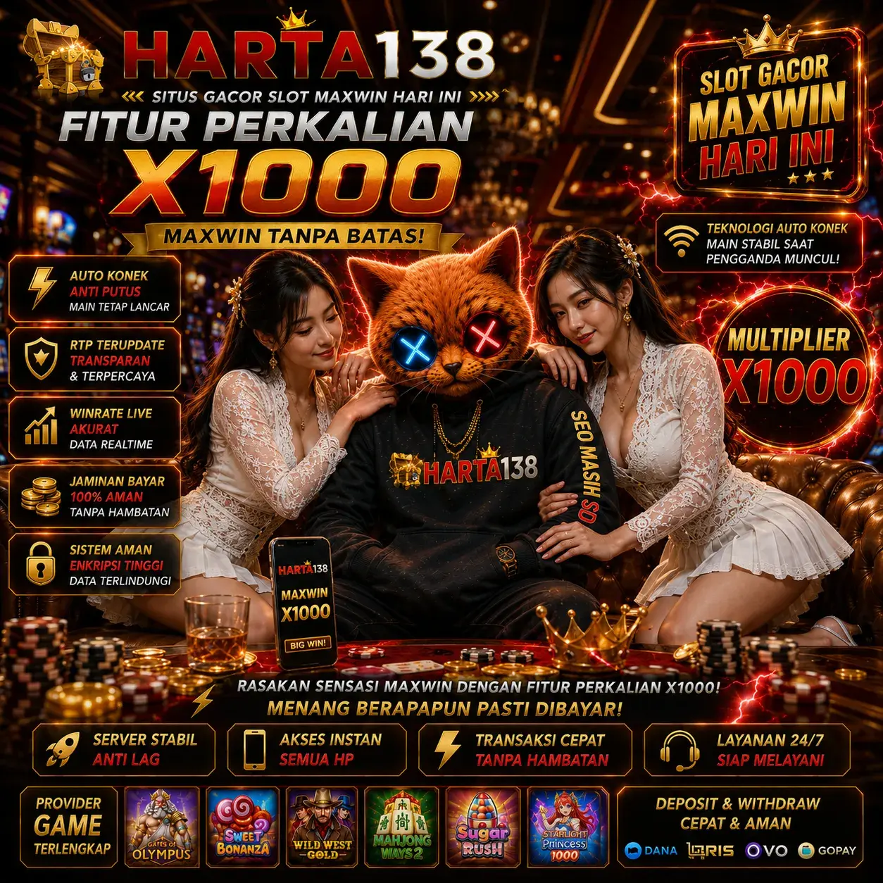 HARTA138 - Situs Gacor Slot Maxwin Hari Ini Fitur Perkalian x1000 by Hey siriusly