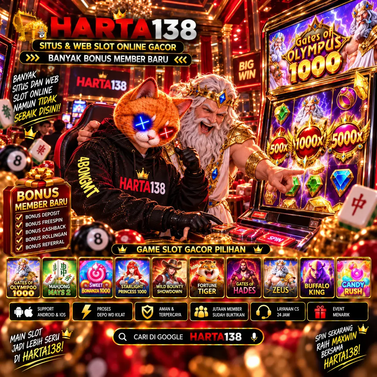 HARTA138: Situs & Web Slot Online Gacor Banyak Bonus Member Baru - HARTA138