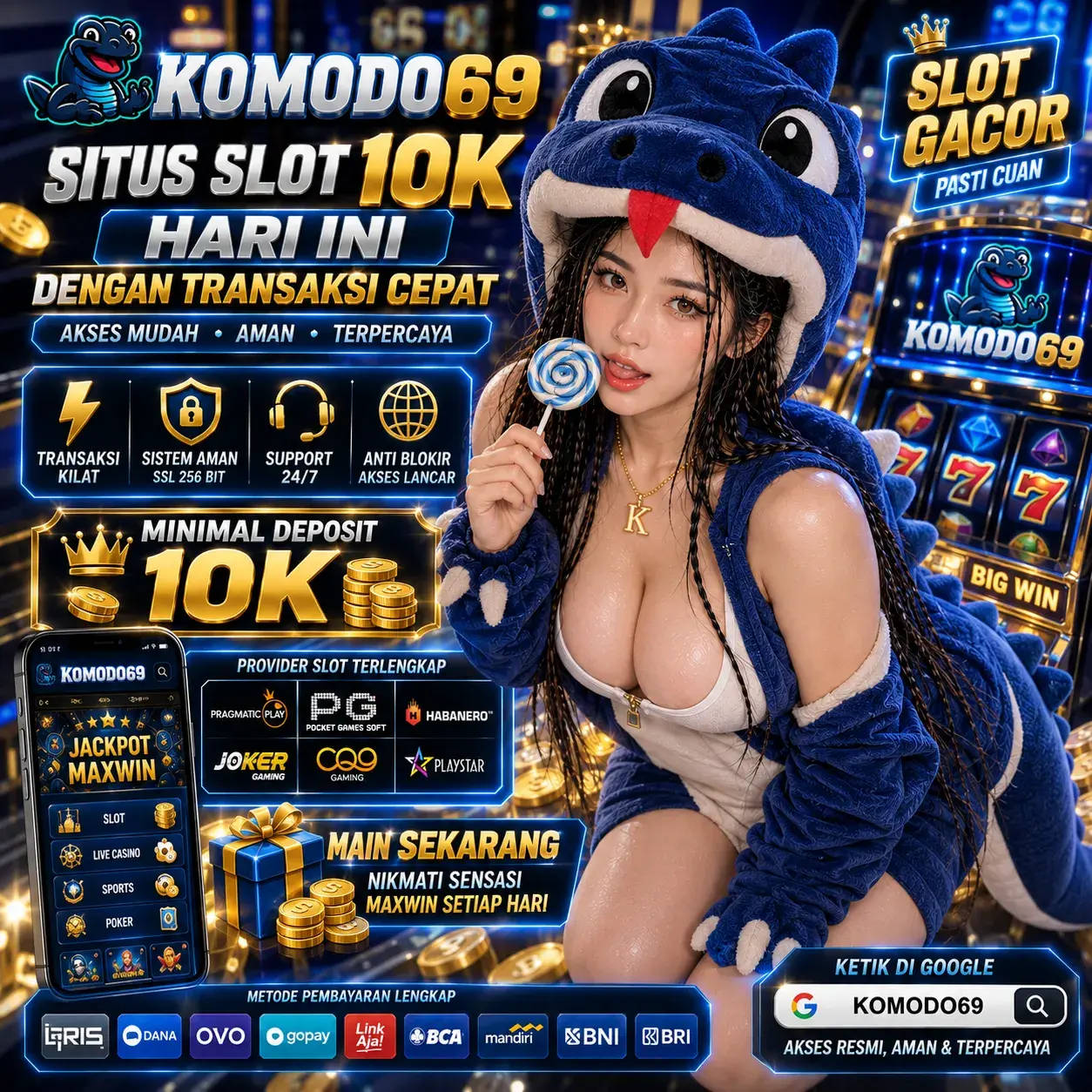 KOMODO69: Situs Slot 10K Hari Ini dengan Transaksi Cepat by Hey siriusly