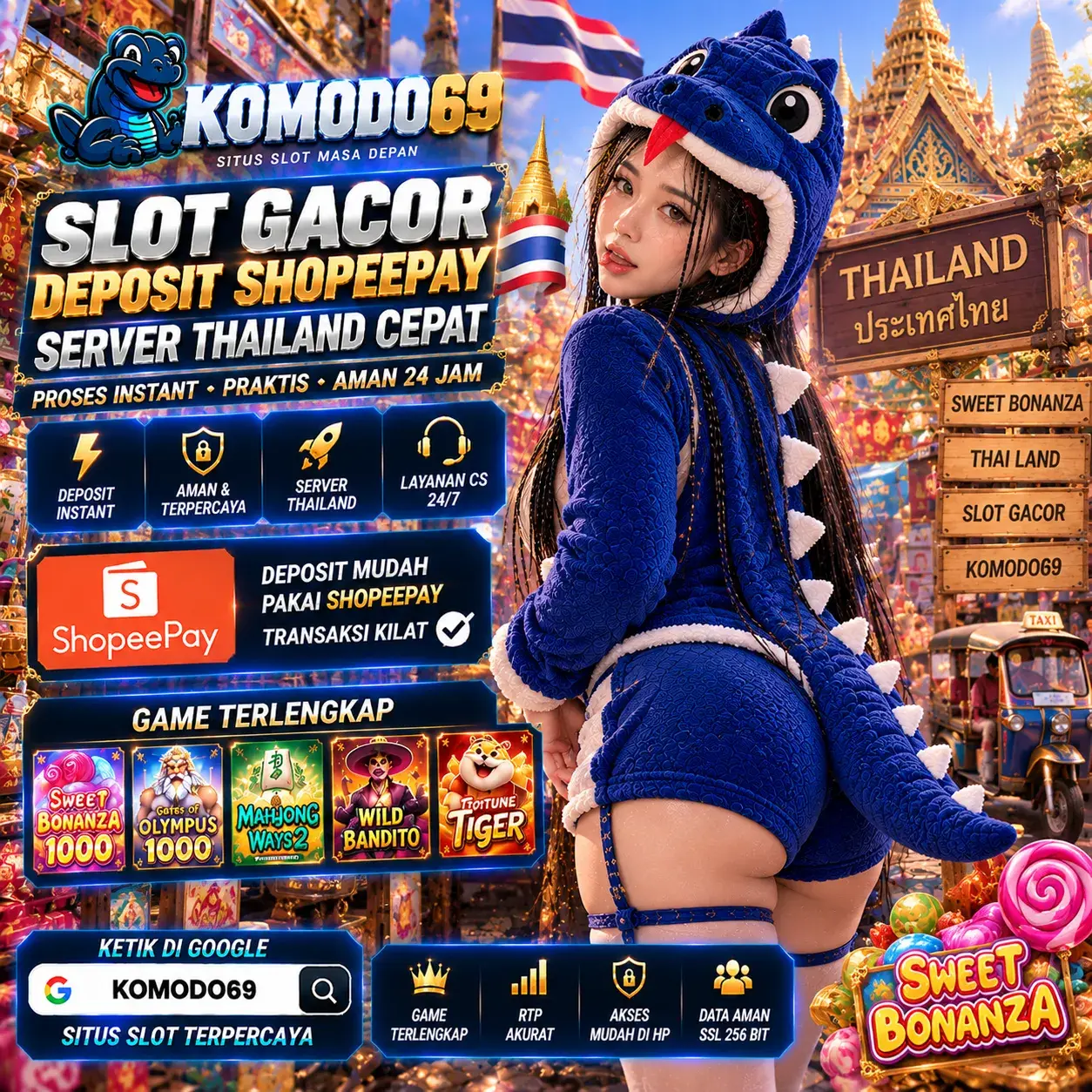 KOMODO69: Slot Gacor Deposit Shopeepay Server Thailand Cepat