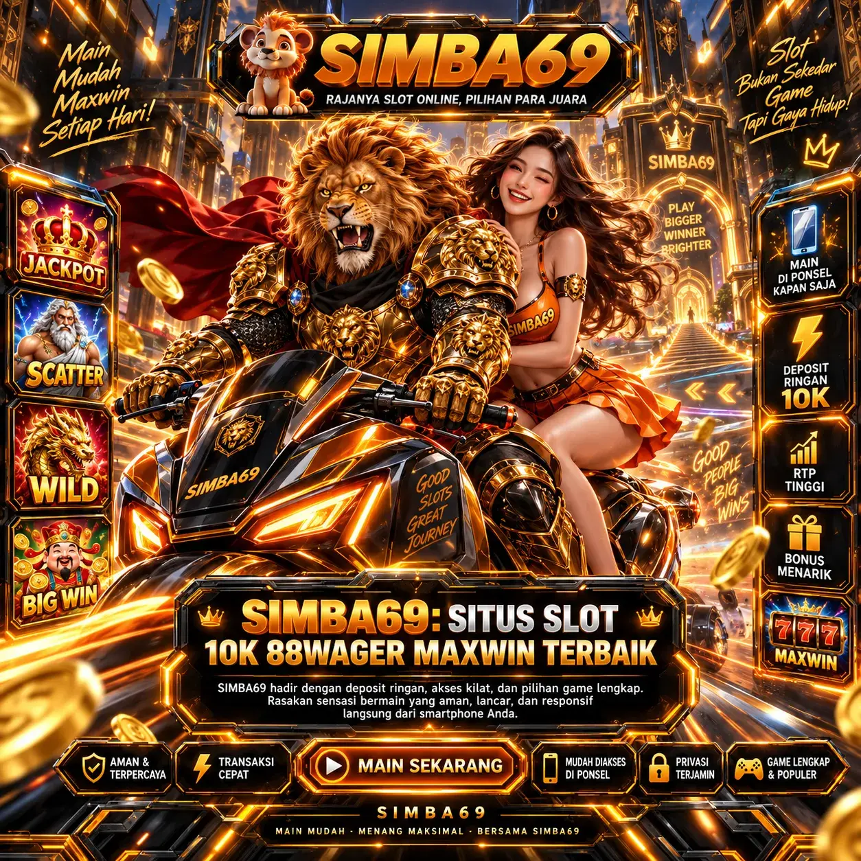 SIMBA69: Situs Slot 10k 88wager Maxwin Terbaik by Hey siriusly