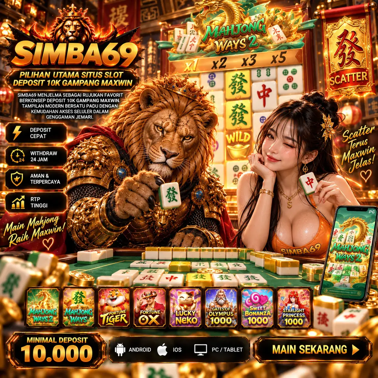 SIMBA69 Pilihan Utama Situs Slot Deposit 10k Gampang Maxwin